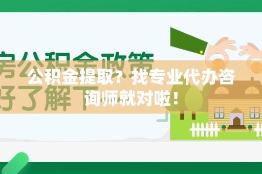 延平公积金提取？找专业代办咨询师就对啦！