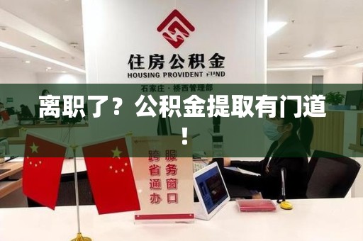 延平离职了?公积金提取有门道! 延平离职了?公积金提取有门道!