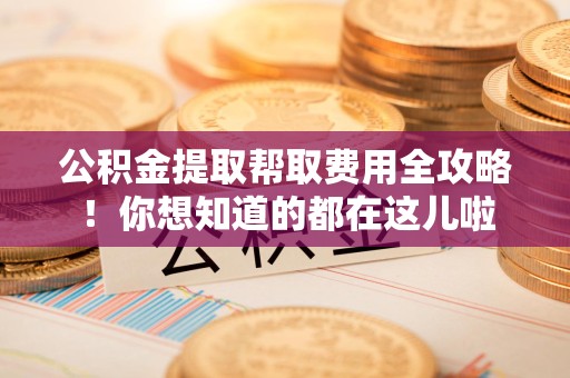 延平公积金提取帮取费用全攻略!你想知道的都在这儿啦 延平公积金提取帮取费用全攻略!你想知道的都在这儿啦