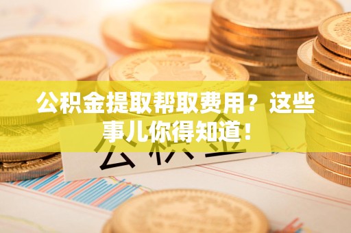 延平公积金提取帮取费用？这些事儿你得知道！