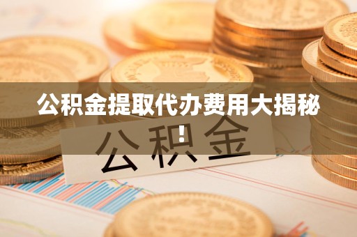 延平公积金提取代办费用大揭秘! 延平公积金提取代办费用大揭秘!