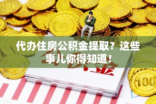 延平代办住房公积金提取？这些事儿你得知道！