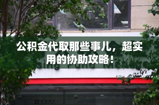延平公积金代取那些事儿，超实用的协助攻略！
